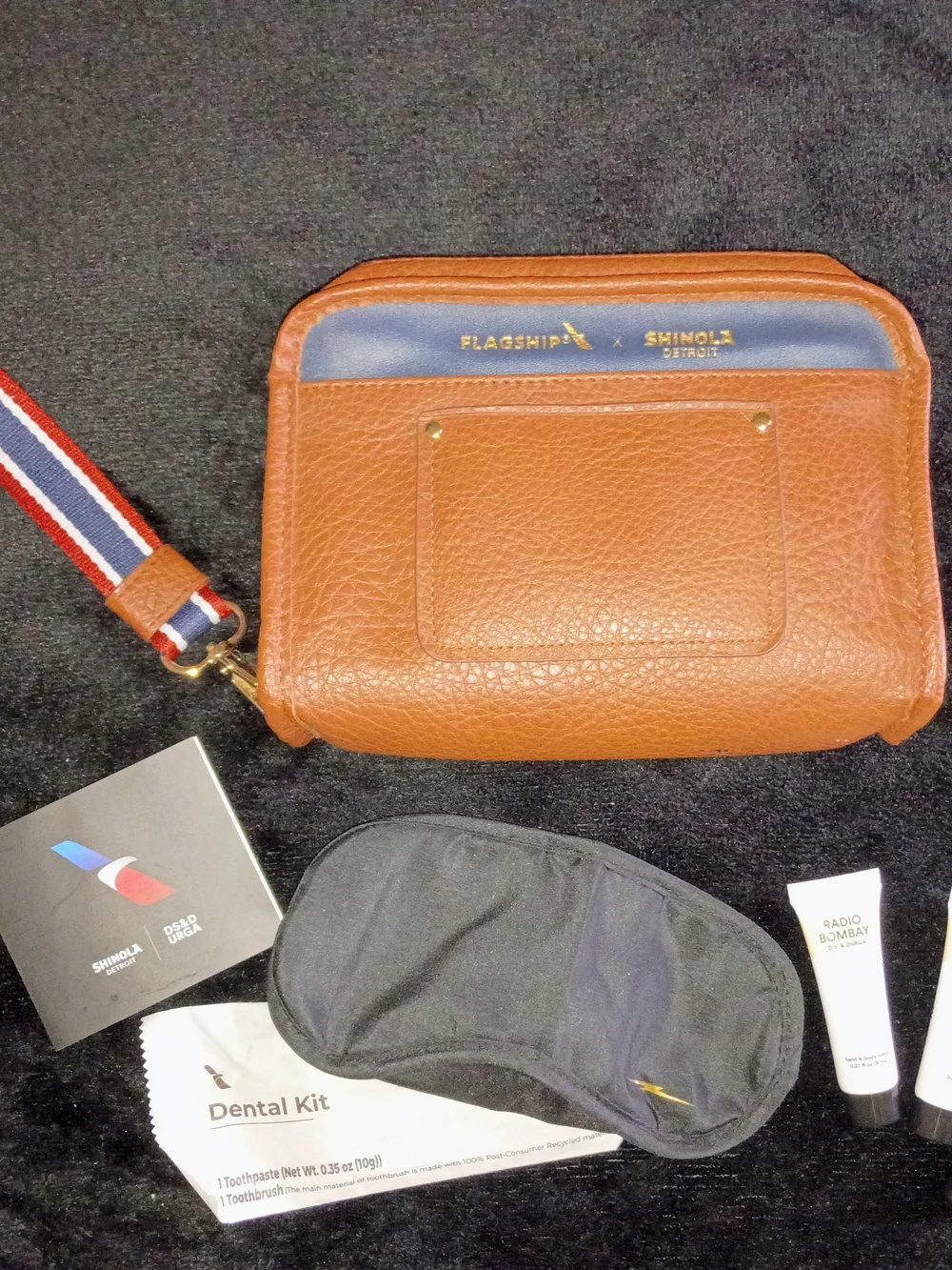 Cognac Leather Wristlet Wallet